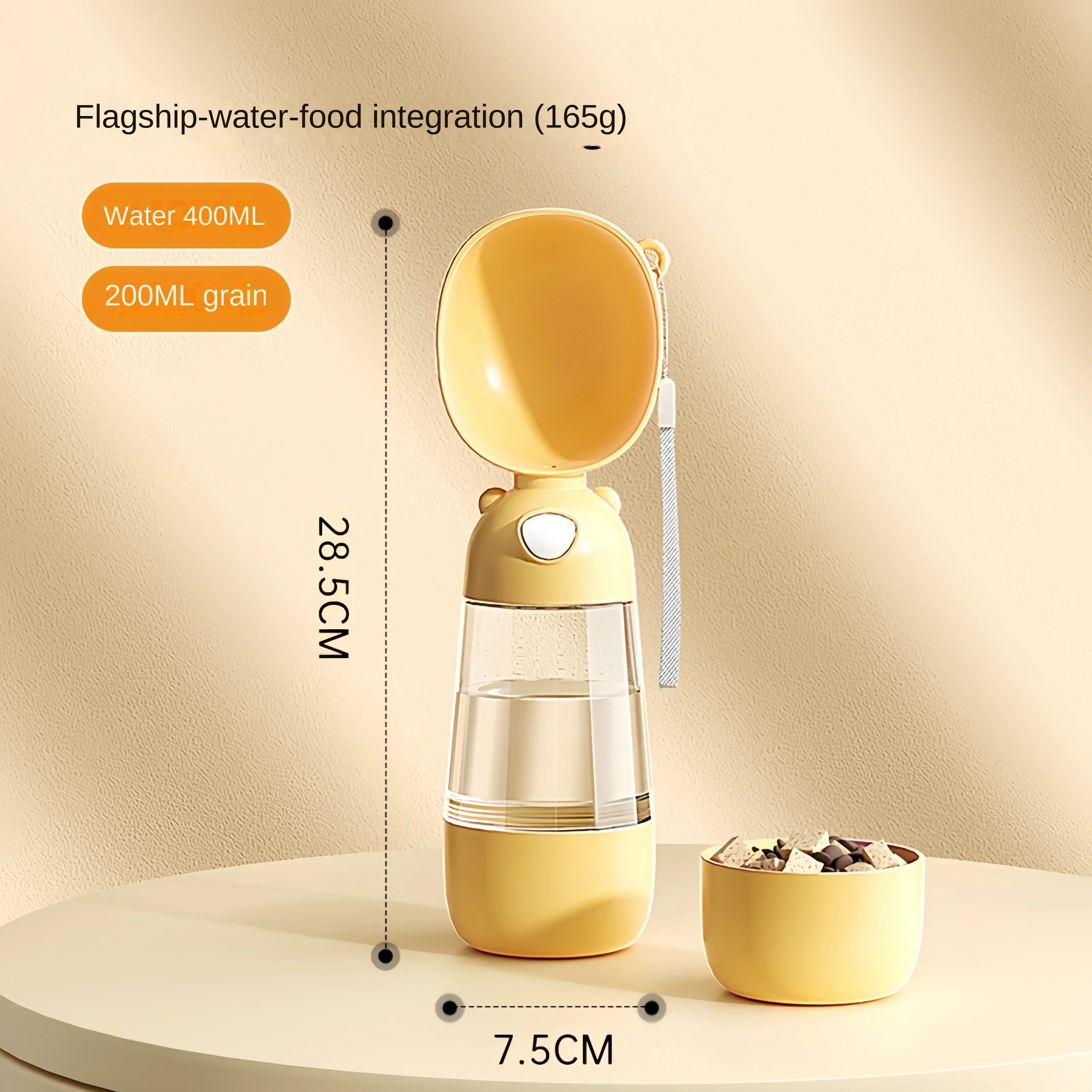 2 in 1 Portable Dog Cat Water Bottle