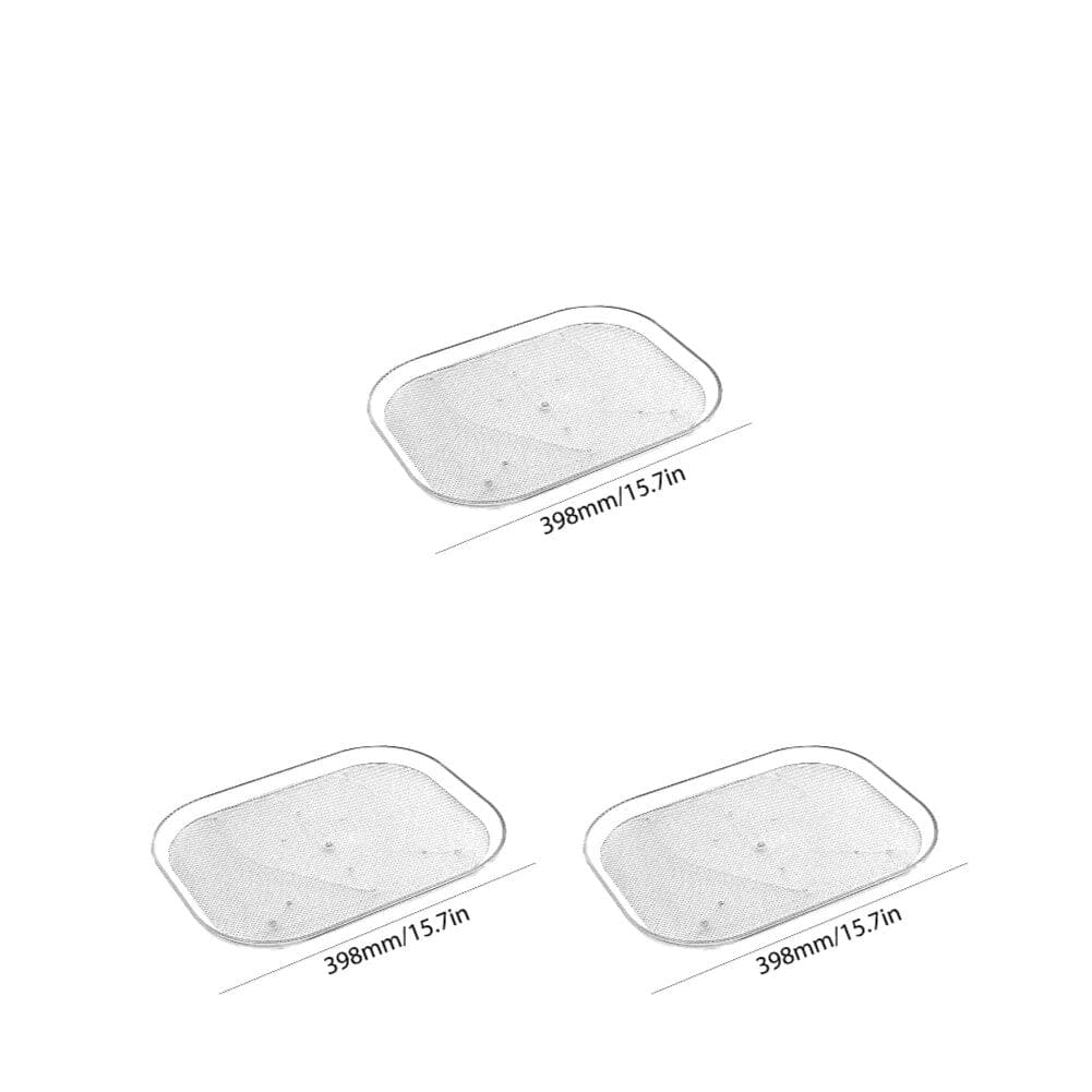 1-3 pcs Turntable Organizer For Refrigerator , 360 Rotatable Rectangle Storage Rack